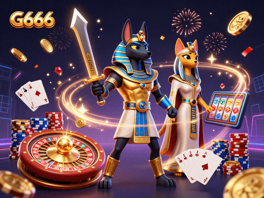Experience thrilling moments with G666 in this vibrant online casino scene filled with excitement and rewards.