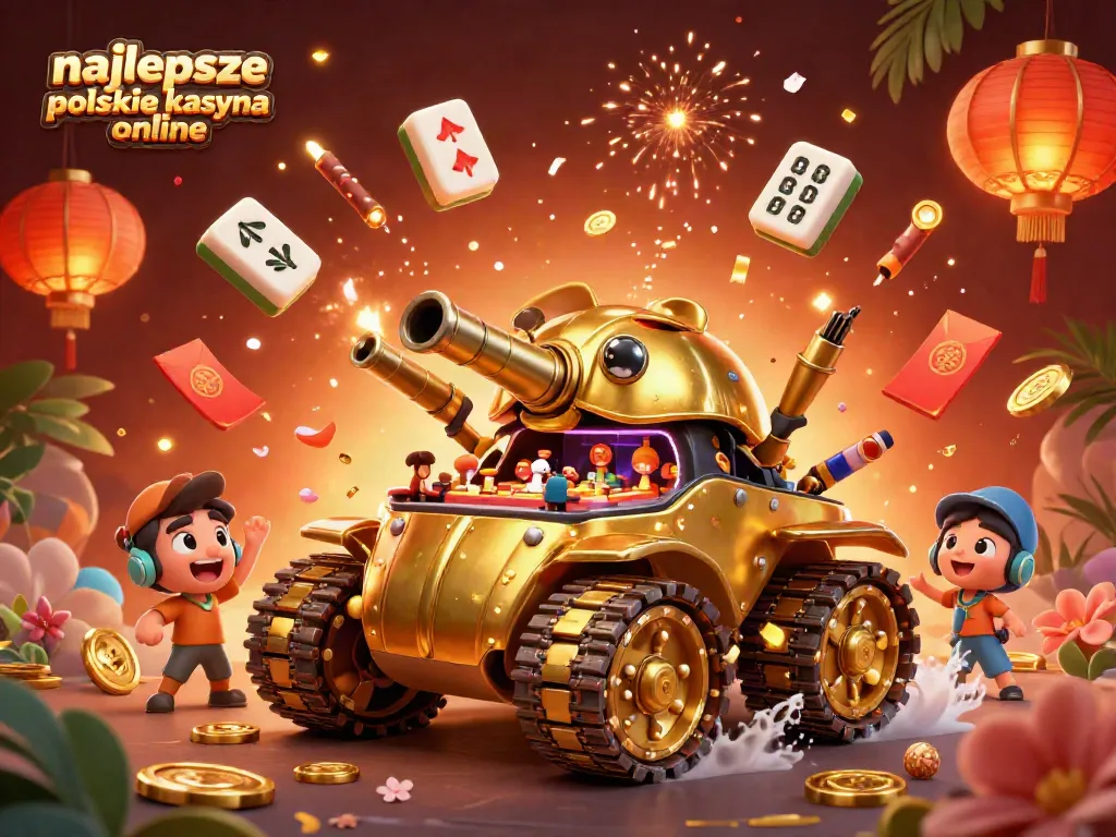 Experience the excitement of najlepsze polskie kasyna online with 3D illustrated casino tank bursting with fun elements.