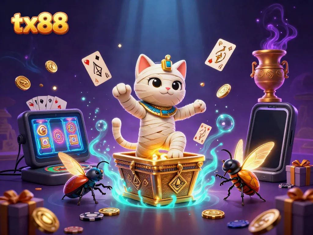 Experience the excitement of tx88 casino action with dynamic cartoon characters and vibrant gaming elements.