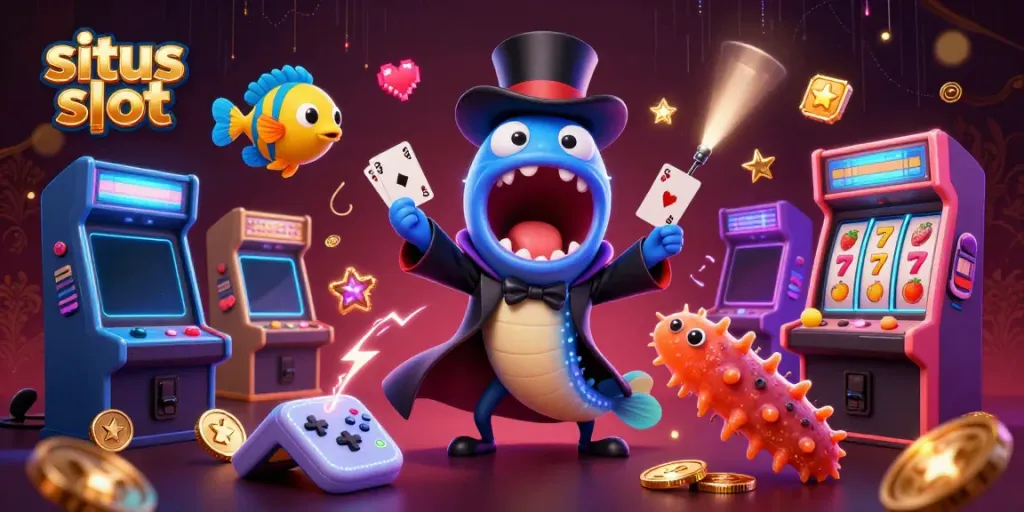 Menggandakan kesenangan bermain situs slot dengan penampilan karakter ikan menghibur yang penuh warna.