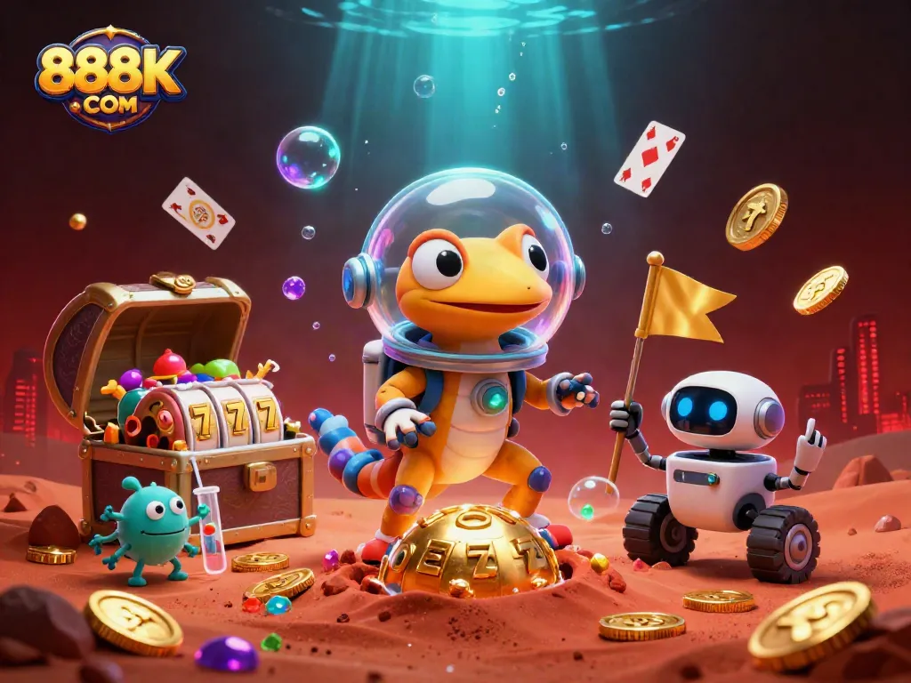 Join the fun at 888K COM with thrilling slot machines and intergalactic excitement!