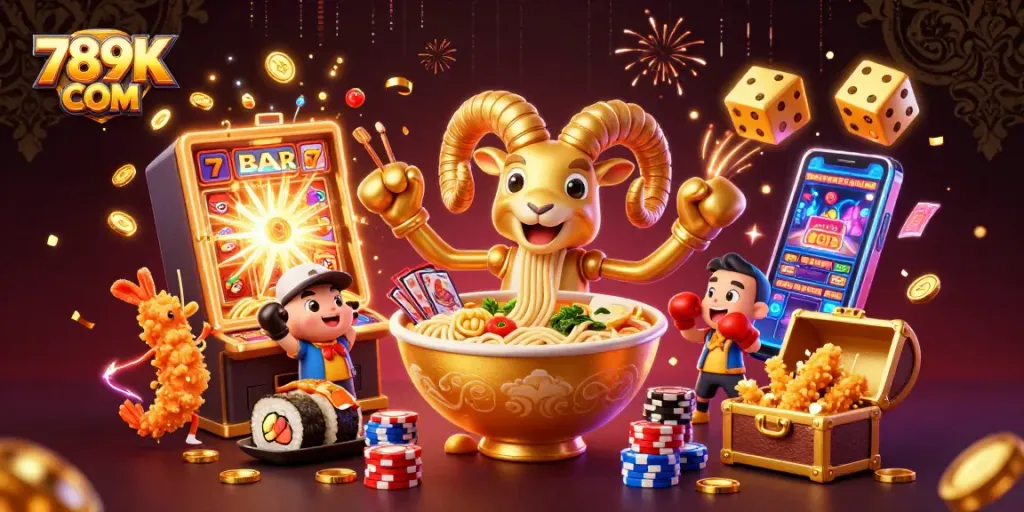 Experience thrilling casino action with 789K COM's vibrant animated characters and jackpot celebrations.