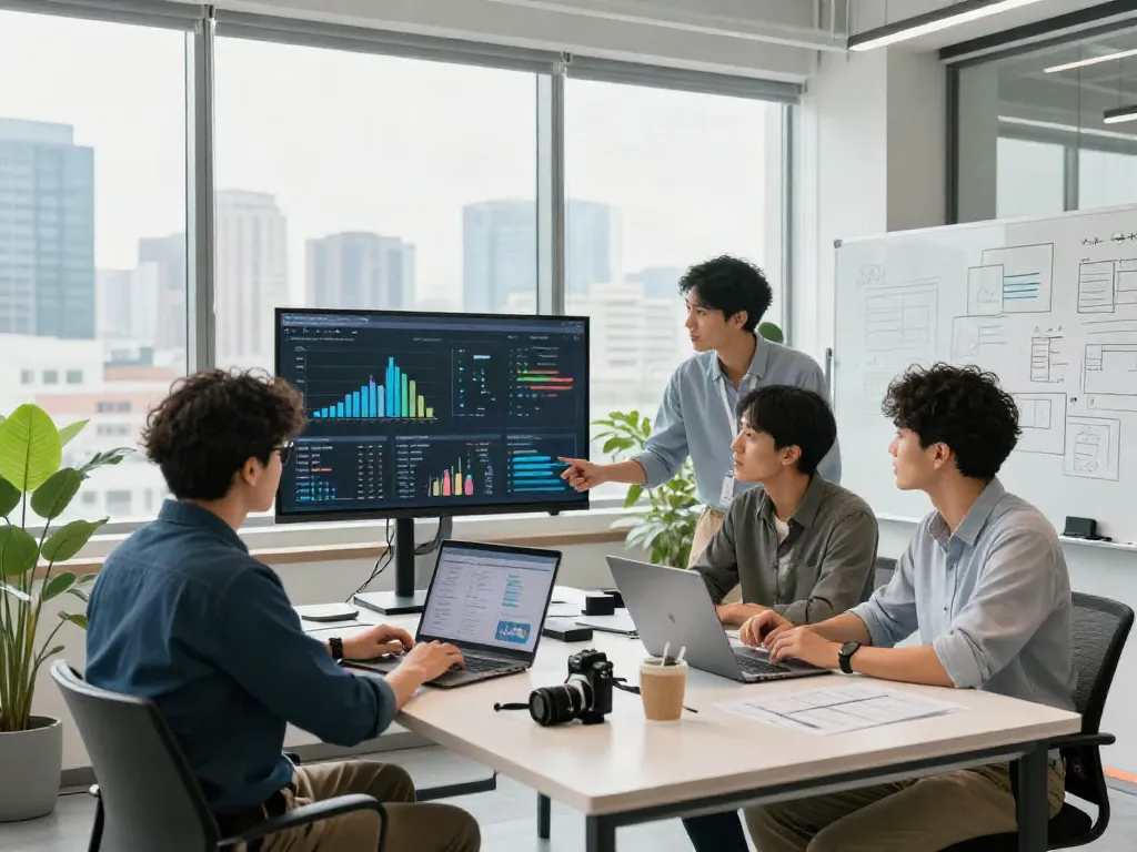 istana 404 collaborative technology scene in a modern office