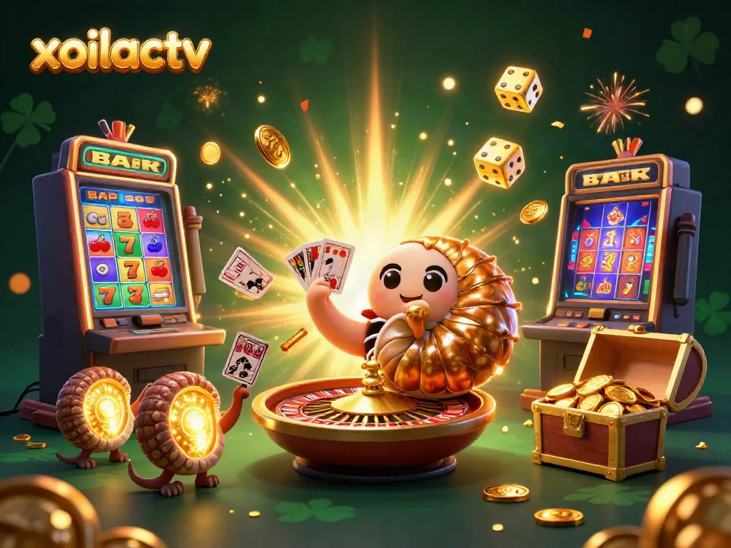 Experience thrilling gameplay with xoilactv's imaginative casino scene featuring a giant nautilus roulette wheel.