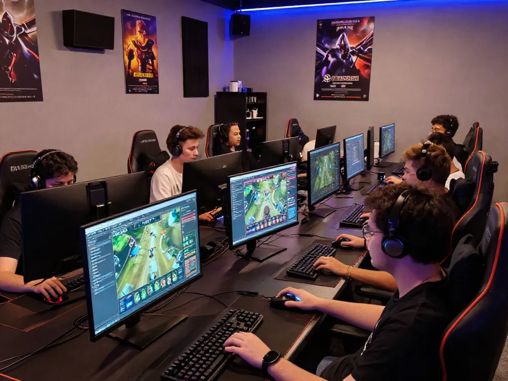 Players engaged in thrilling DA88 online gaming sessions with modern setups.