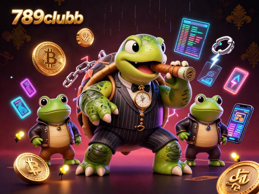 Experience electrifying gameplay with 789clubb featuring a turtle mobster and bullfrog enforcers.