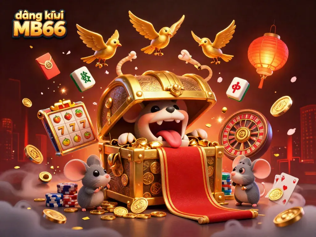 Engage with the exciting đăng ký MB66 process, highlighting vibrant casino elements with rich visuals.