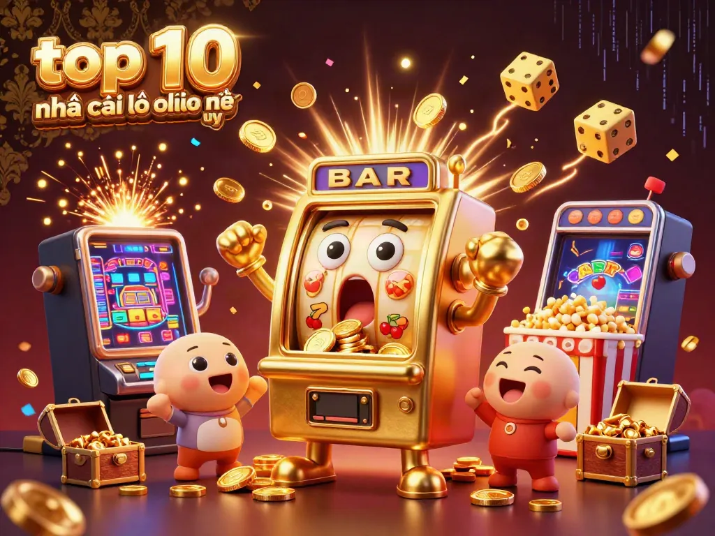 Celebrate winning moments at top 10 nhà cái lô đề online uy tín with an exciting slot machine jackpot scene.