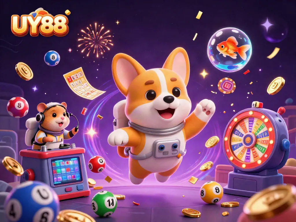 Experience excitement at UY88 with a unique casino universe featuring a corgi and dynamic game elements.