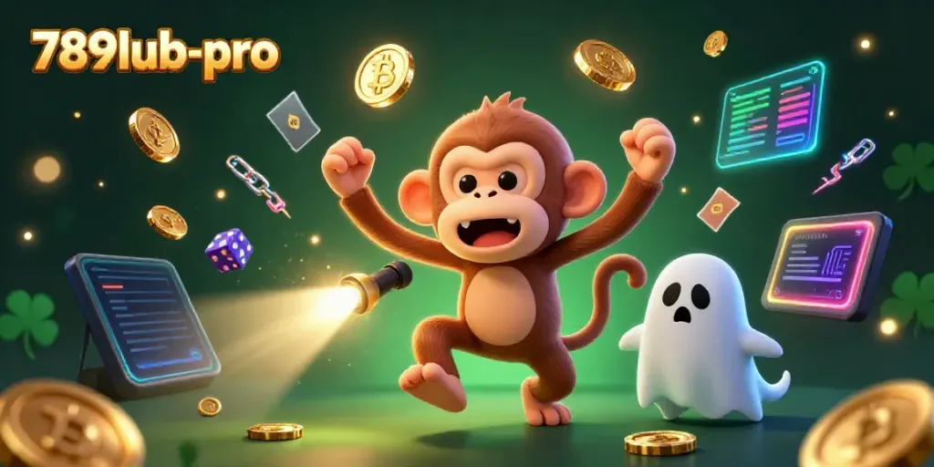 Engage in thrilling 789lub-pro casino adventures with a ghost-hunter puppy tracking a mischievous poltergeist monkey.