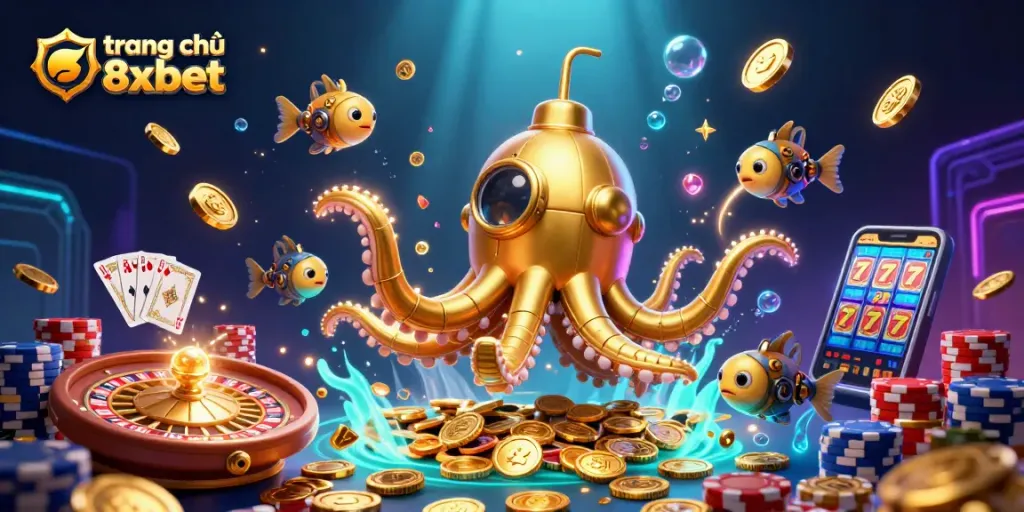 Experience the thrill of gaming at trang chủ 8xbet with 3D illustrations of vibrant casinos.