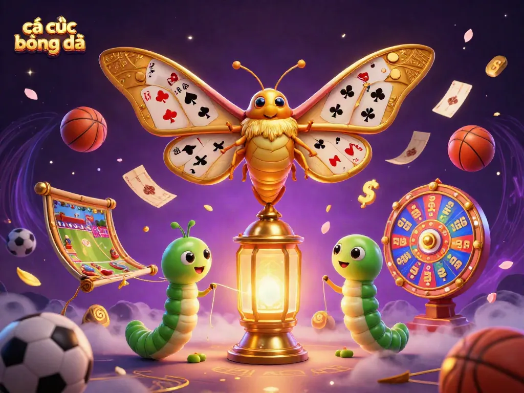 Engage in cá cược bóng đá action with a vibrant 3D illustration of sports betting characters and colorful elements.