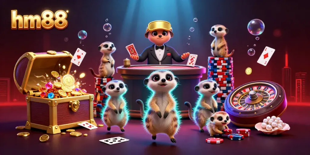 Engage with the exciting world of hm88 as meerkats run a dazzling casino operation with vibrant visuals.