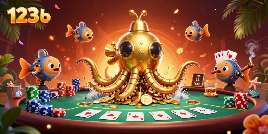 Experience thrilling bets with 123 b, featuring an engaging scene of poker excitement and superb design.
