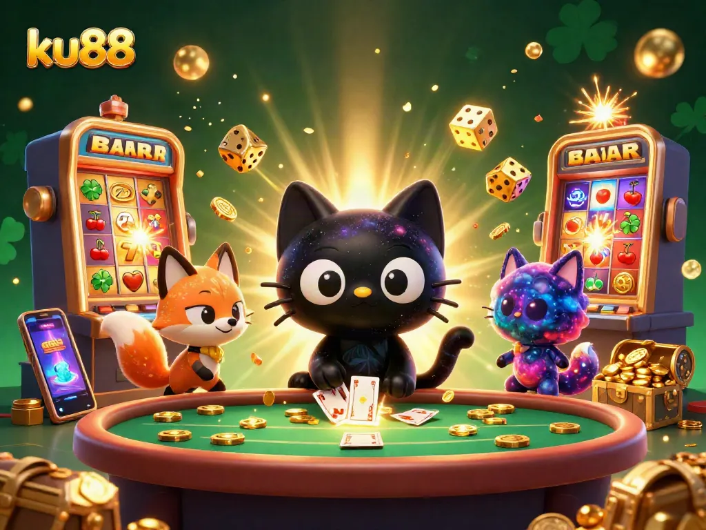 ku88 pulls in players with exciting gaming elements in a vibrant casino setting.