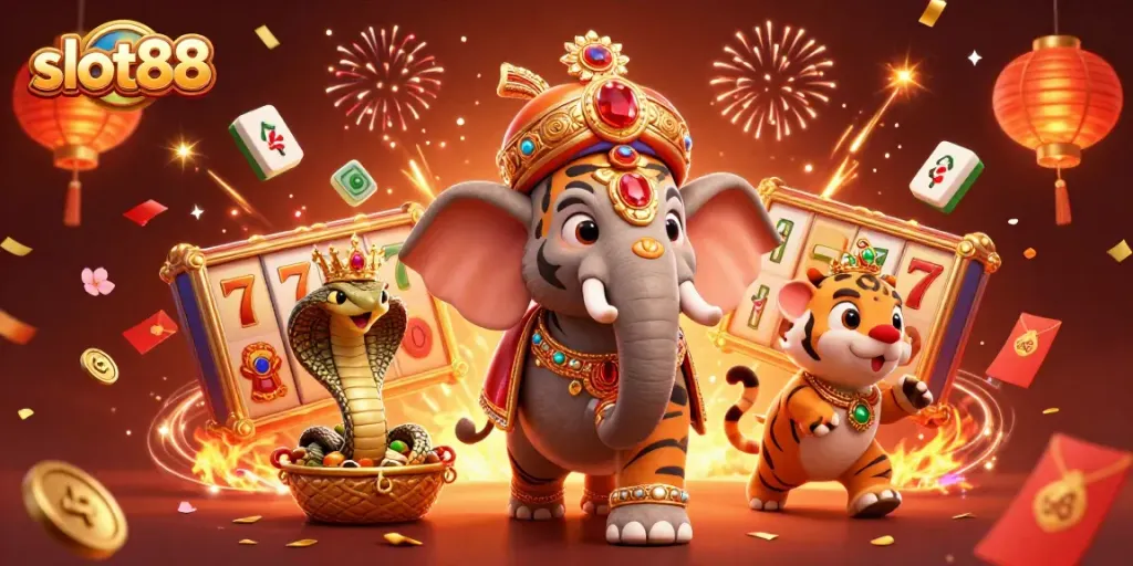 Menangkan permainan slot88 dengan raja maharaja dan gajah dalam festival promosi yang meriah.