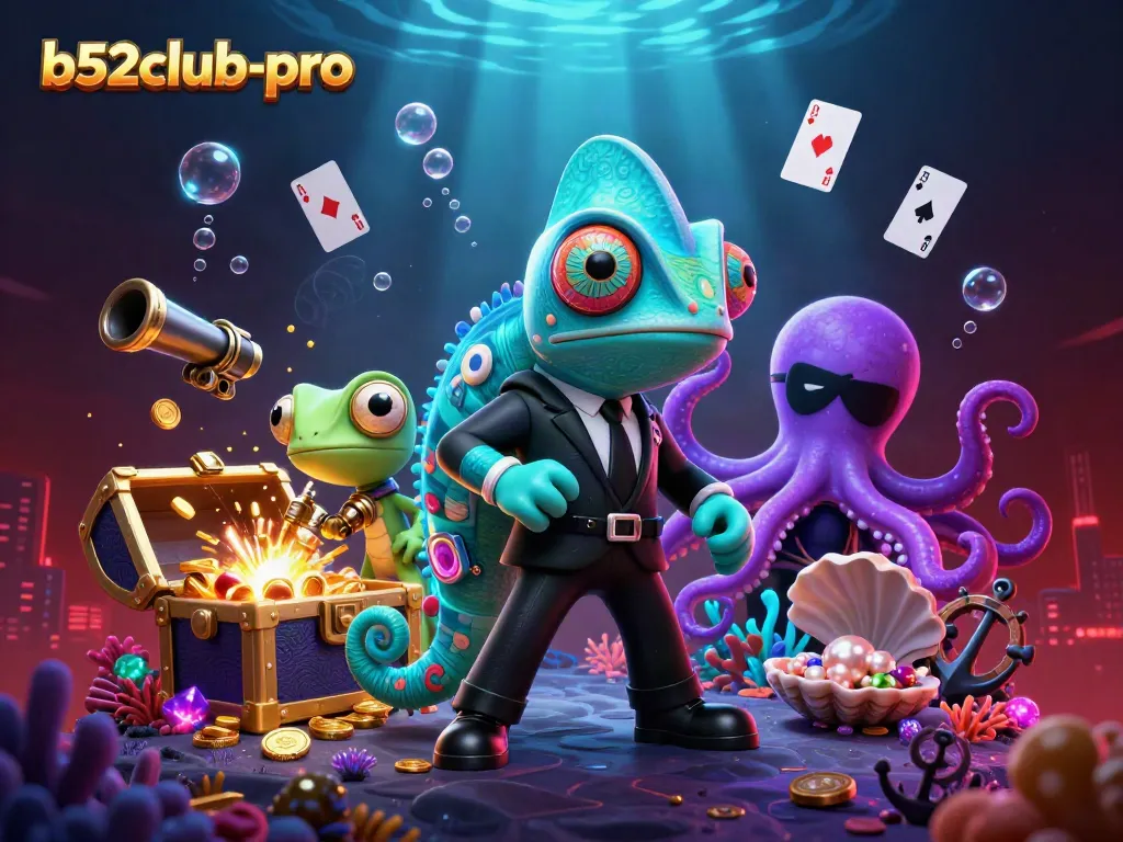 Experience thrilling gaming action with b52club-pro in a vibrant casino scene